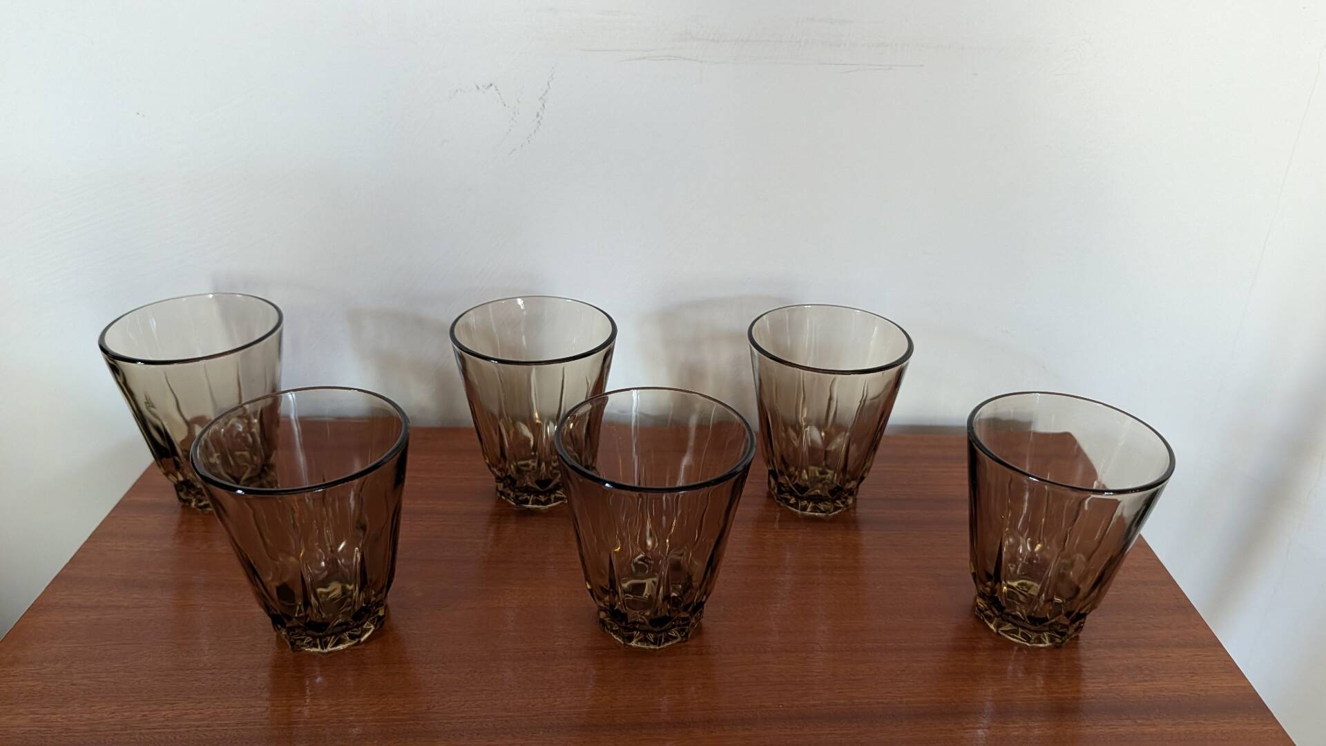 Smoked glasses from the 1970s.