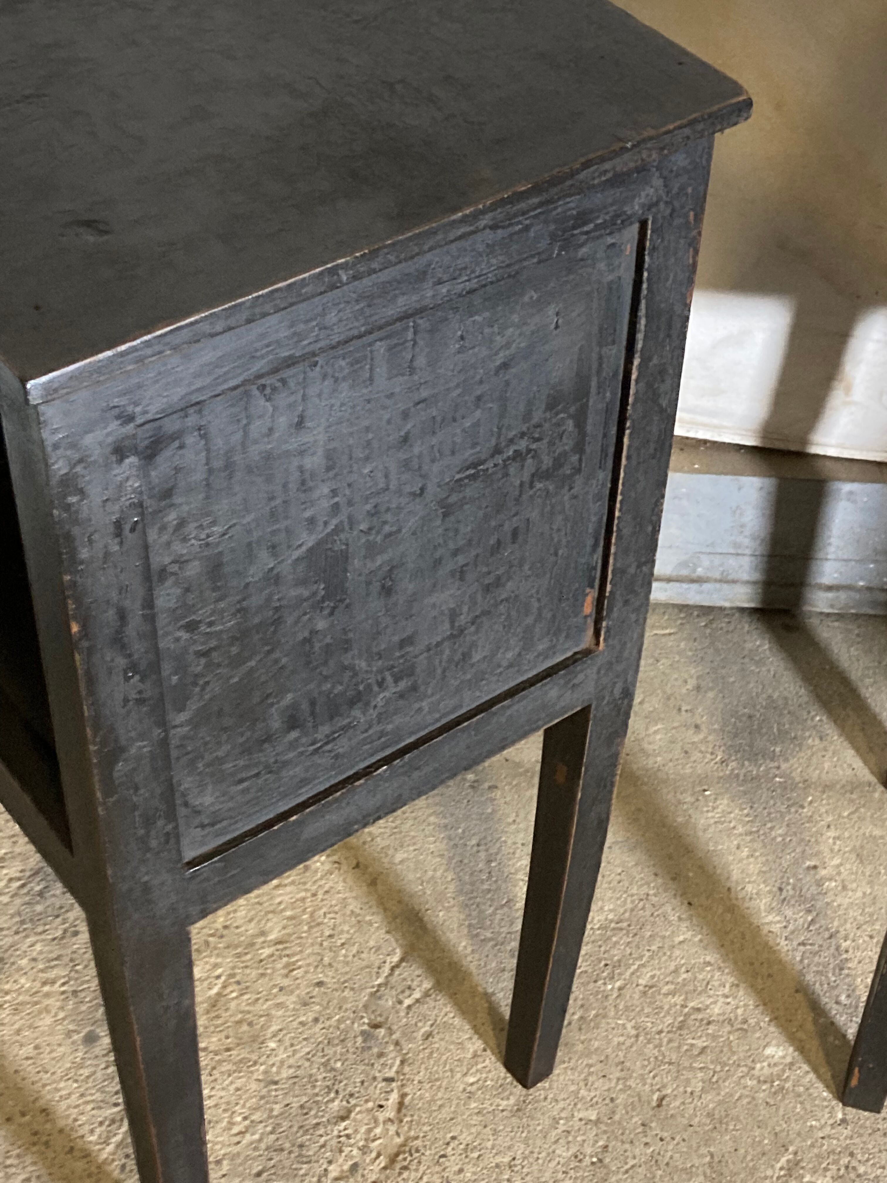 Pair of directoire bedside