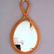 1960s rattan drop mirror