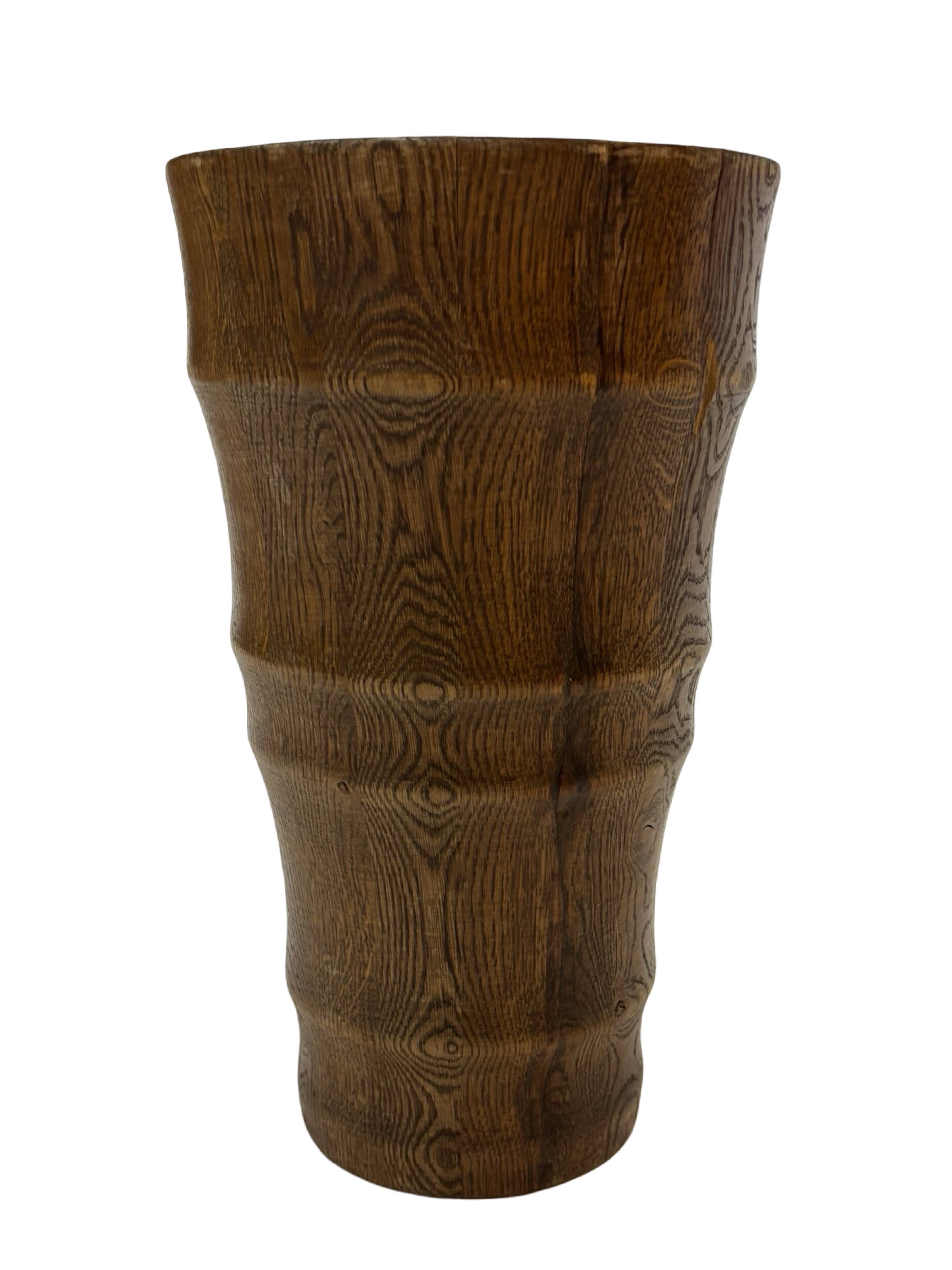 Vintage umbrella holder wooden basket storage 1960 minimalist design