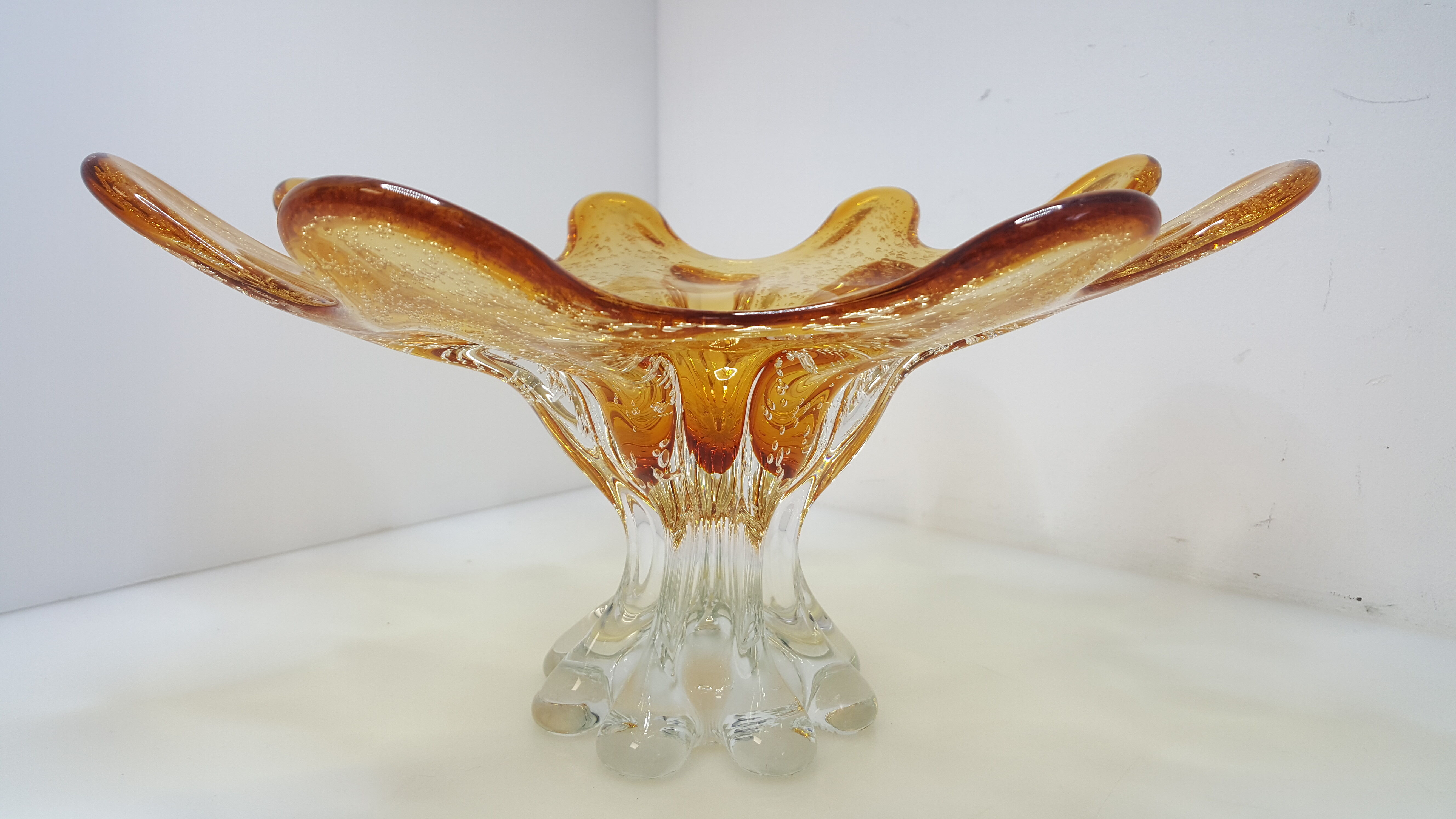 Large vintage Murano fruit cup