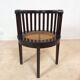 Fauteuil colonial « Art déco » en bois et cannage