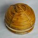 Rattan and brass basket, Italy, 1970
