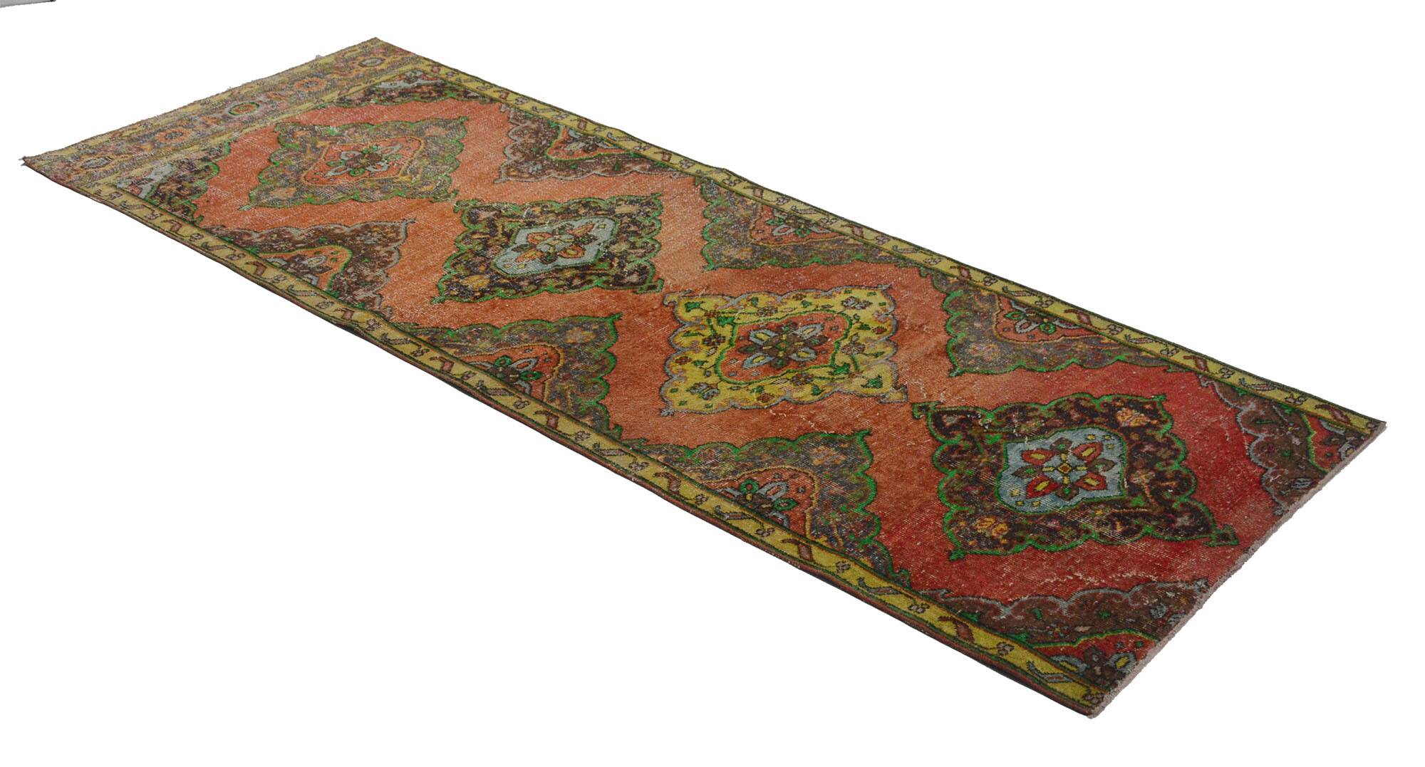 Tapis Anatolien Vintage Fait Main – Années 1950, 270x102 cm