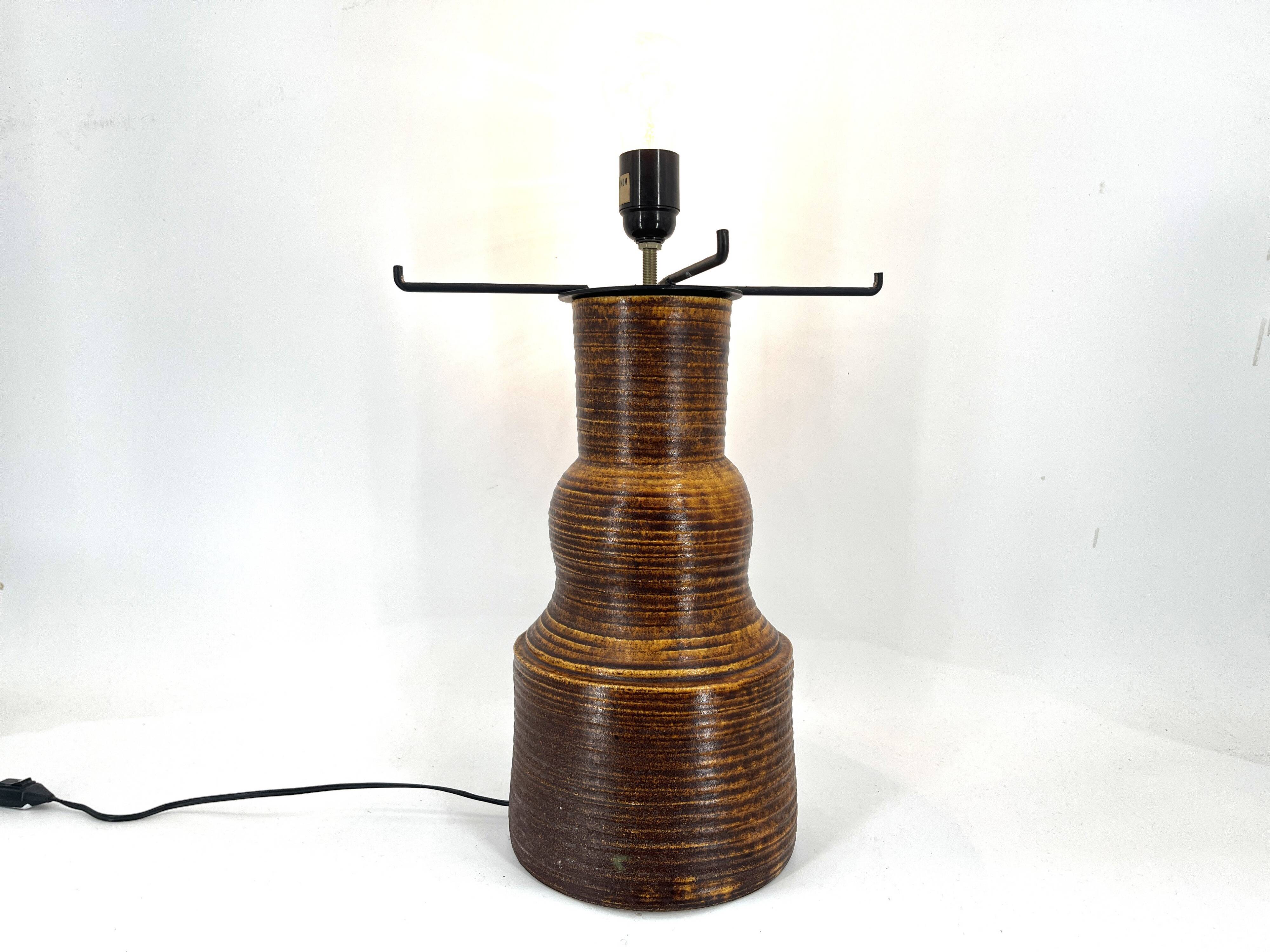 XL table lamp by Potterie D'Accolay, 1970s