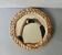 Mirror in braided natural material 70s 33cm