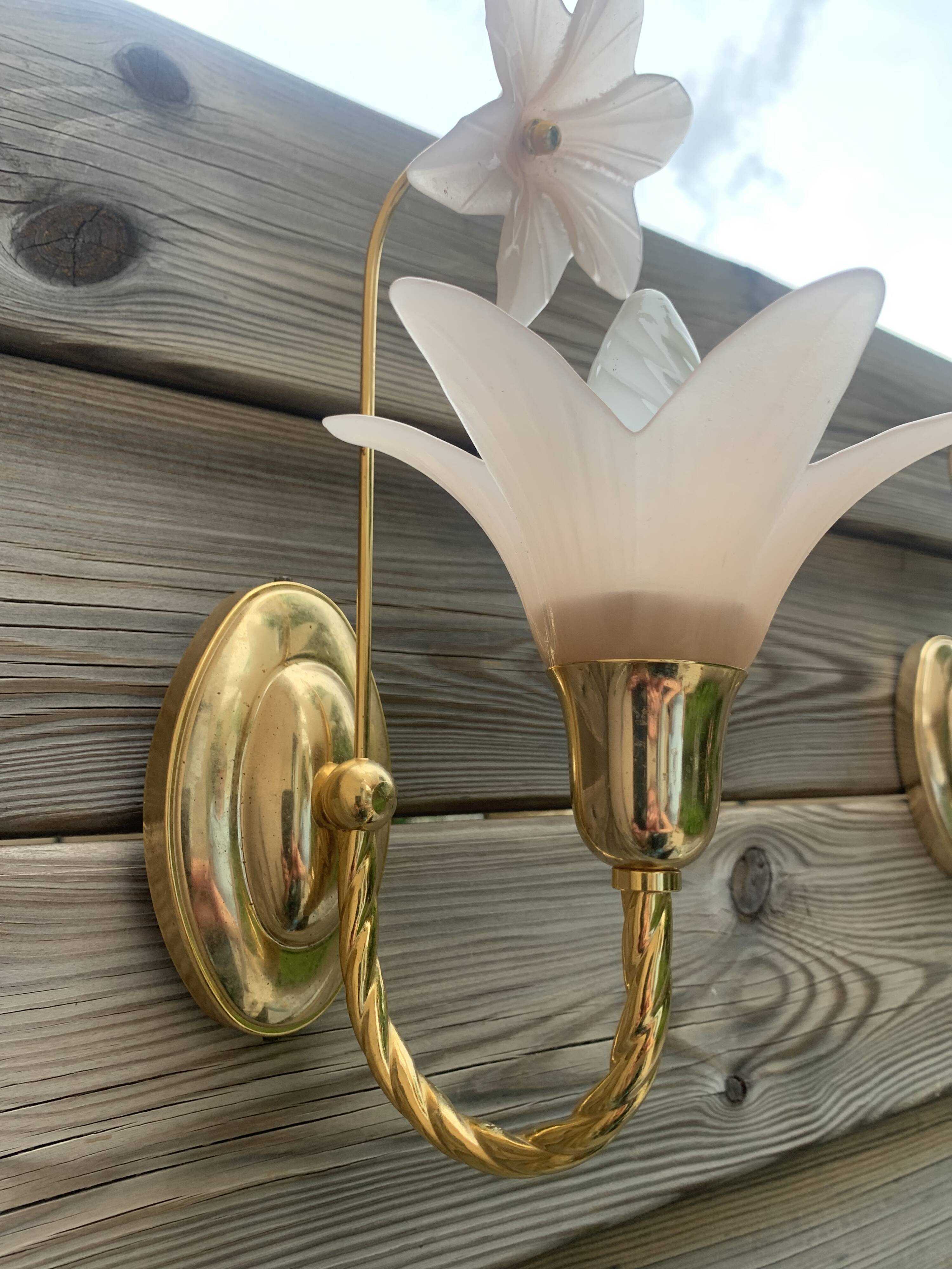 Set of 2 Banci Firenze Italy swan neck wall lights