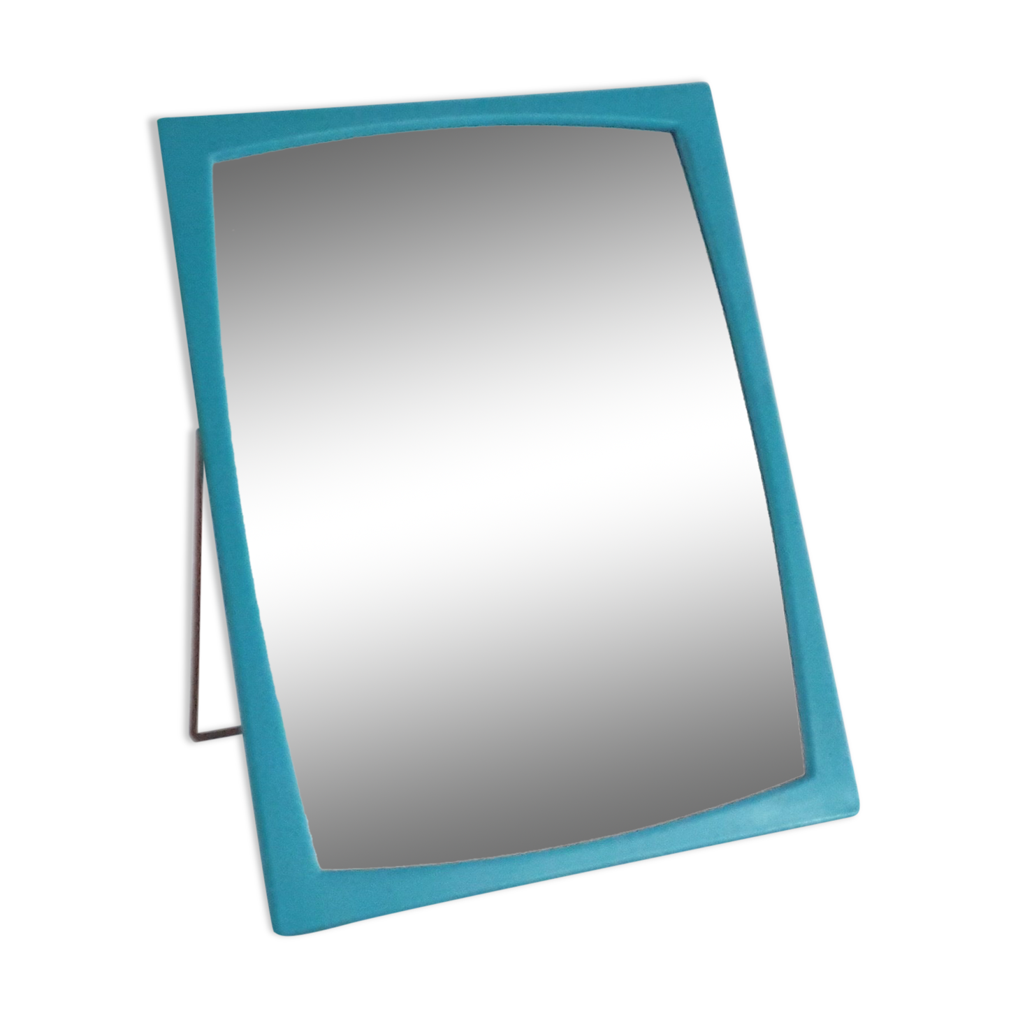 Vintage barber mirror Clément Gaget '' CLE '' Blue plastic - 1900