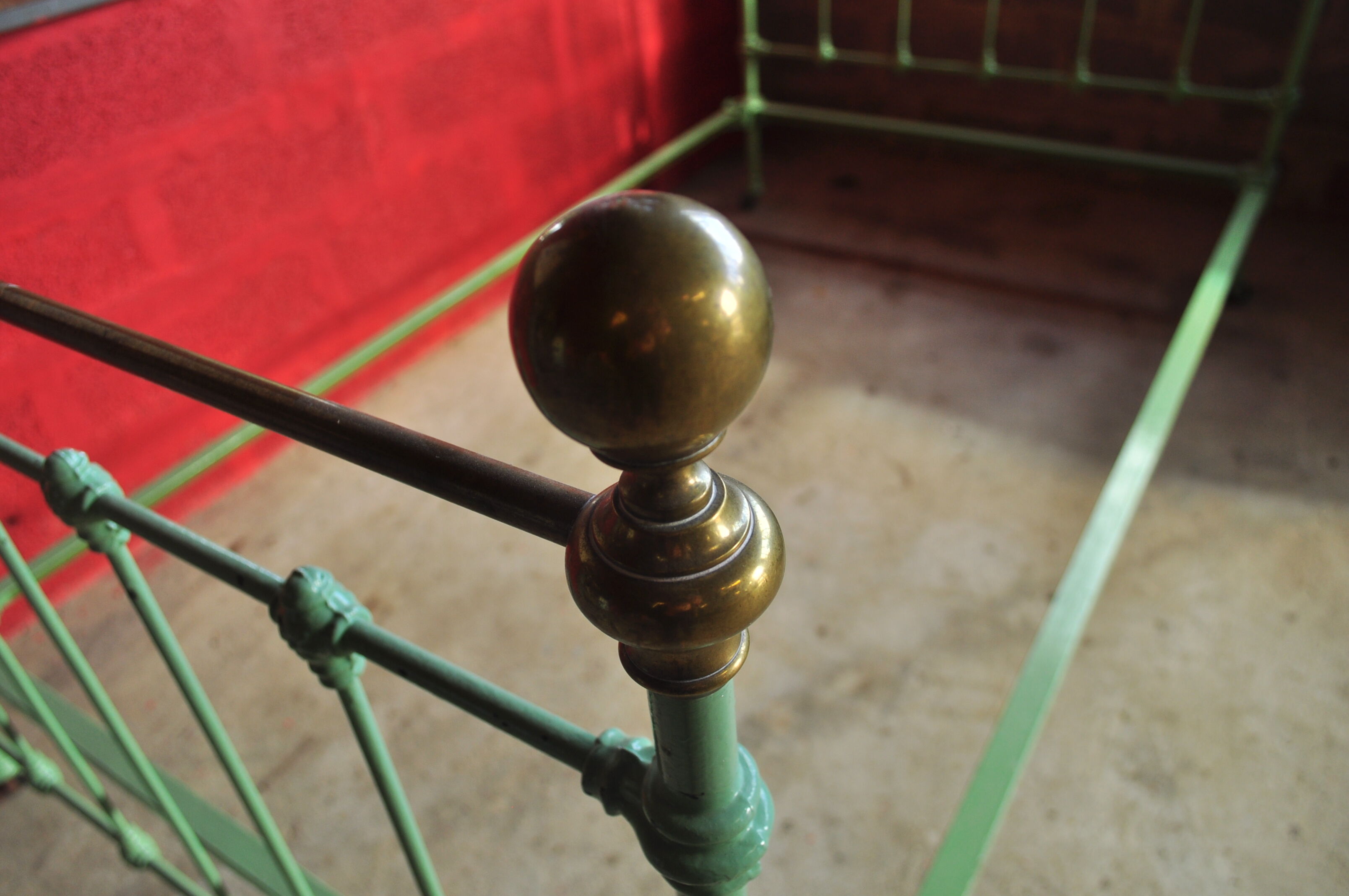 Iron and brass bed
