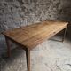 Antique French farmhouse dining table in oak and poplar, 1850–1900