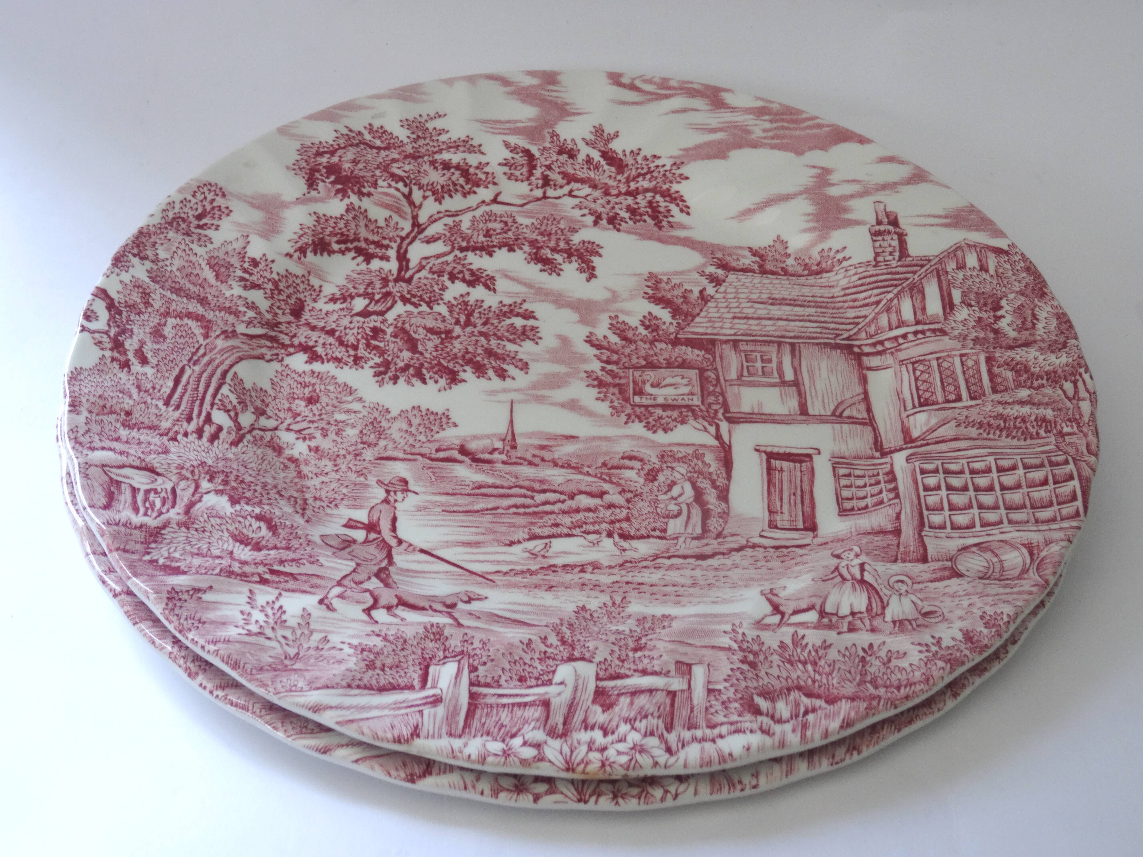 2 Myott The Hunter English plates