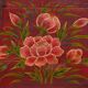 Antique box with hand-painted floral patterns (c.1900) #27