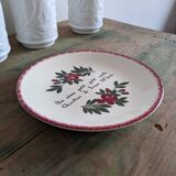 Decorative Gien earthenware plate