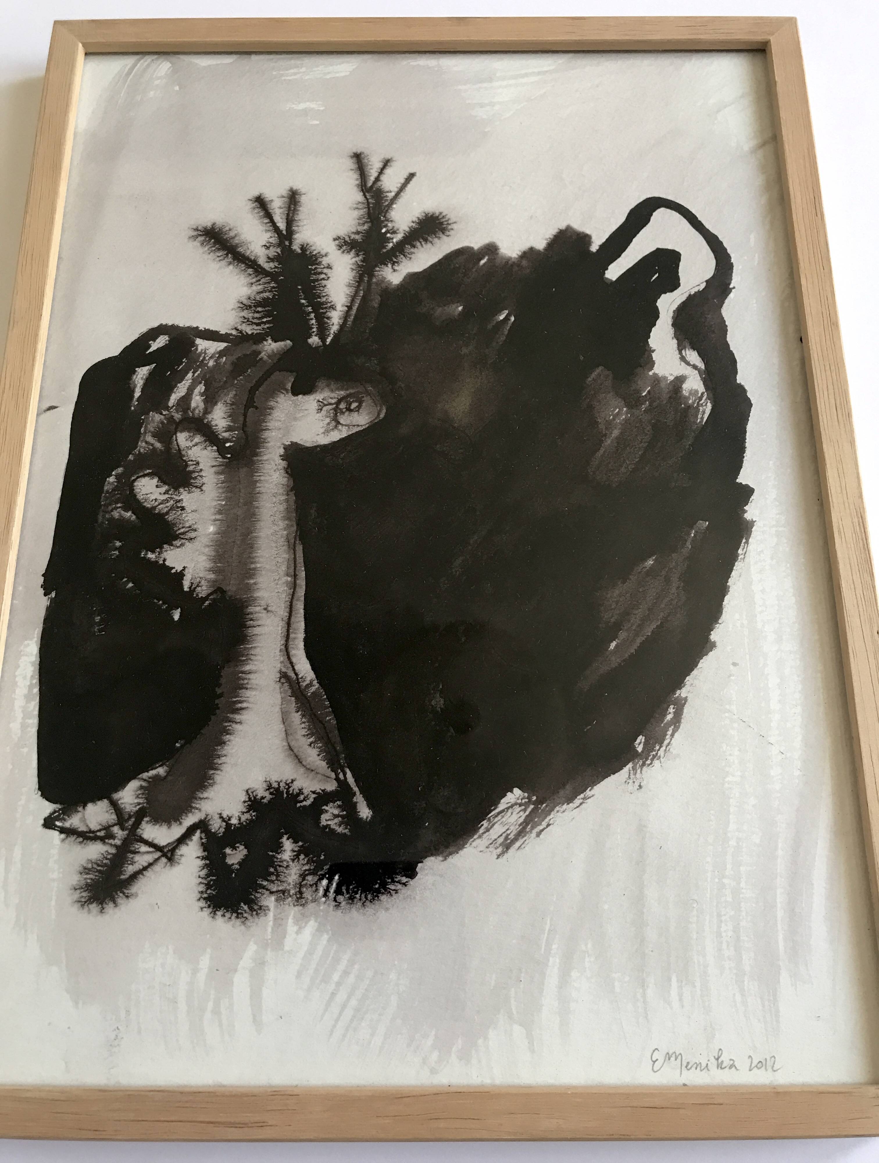 Emmanuelle messika, untitled vi, 2012. ink on paper signed in pencil