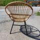 Lot de 3 fauteuils corbeille vintage en rotin Rohé Noordwolde - Années 60