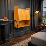 Vintage 1950s asymmetrical wall-mounted secretary desk