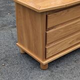 Brutalist chest of drawers in vintage elm 1980
