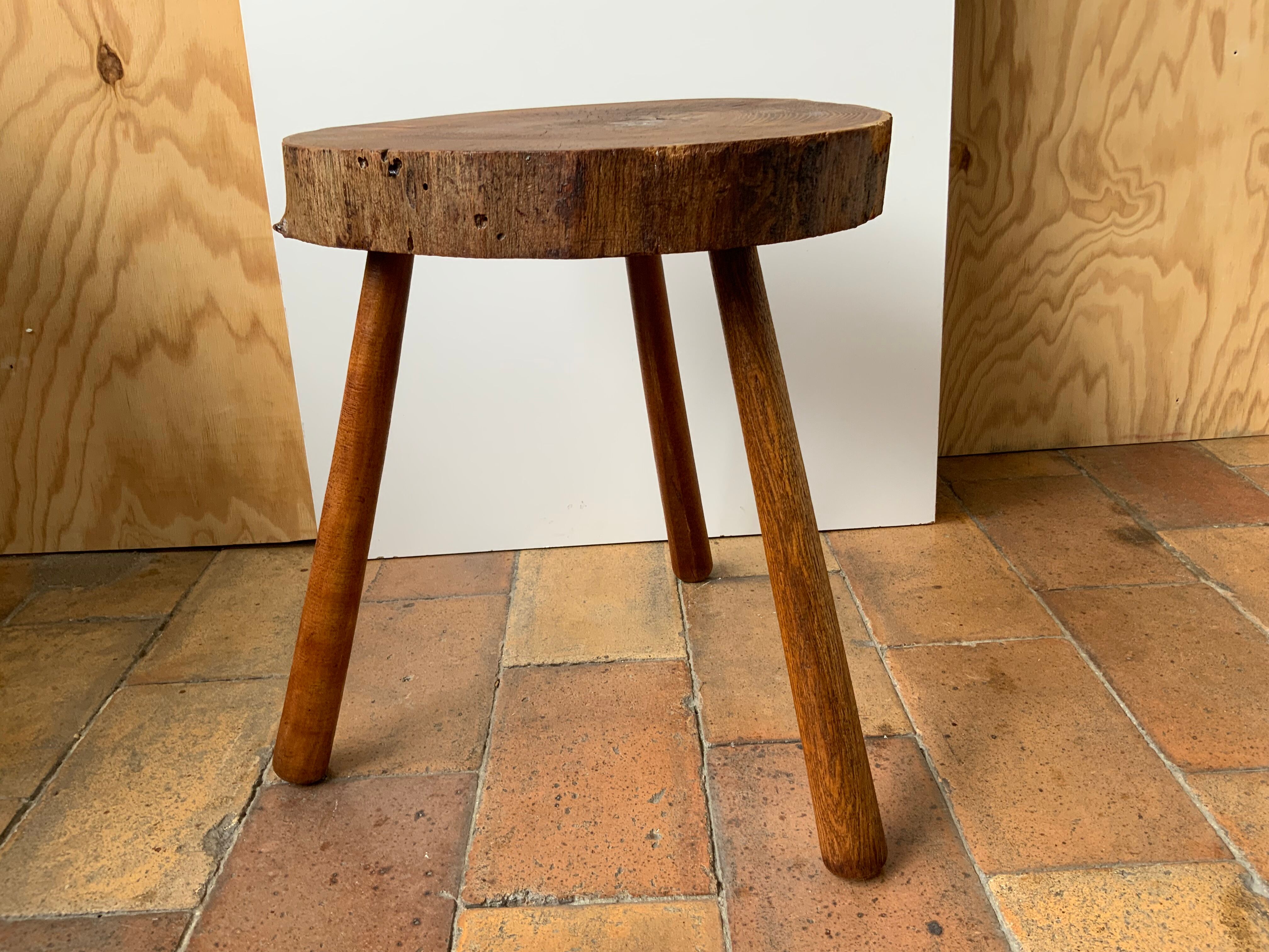 Brutalist tri-pod stool