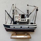 Wooden trawl fishing boat
