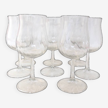 8 vintage wine glasses, 1960