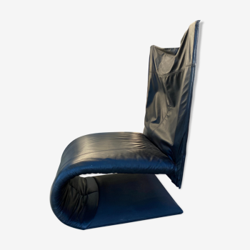 Zen leather lounge armchair by Claude Brisson for Ligne Roset