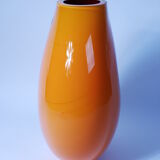 Vase en verre orange fait à la main XL