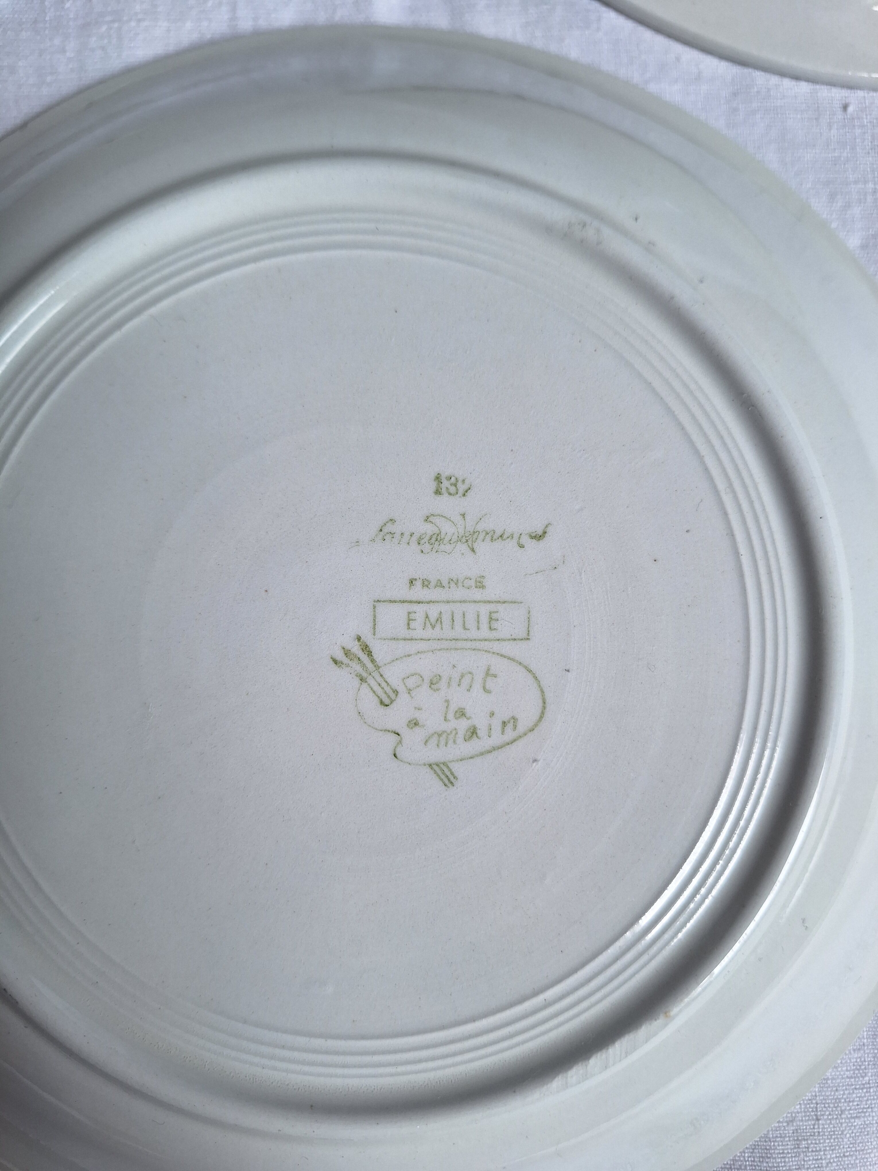 Assiette Sarreguemines vintage