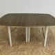 Extendable wooden dining table, white legs, 16/18 covers