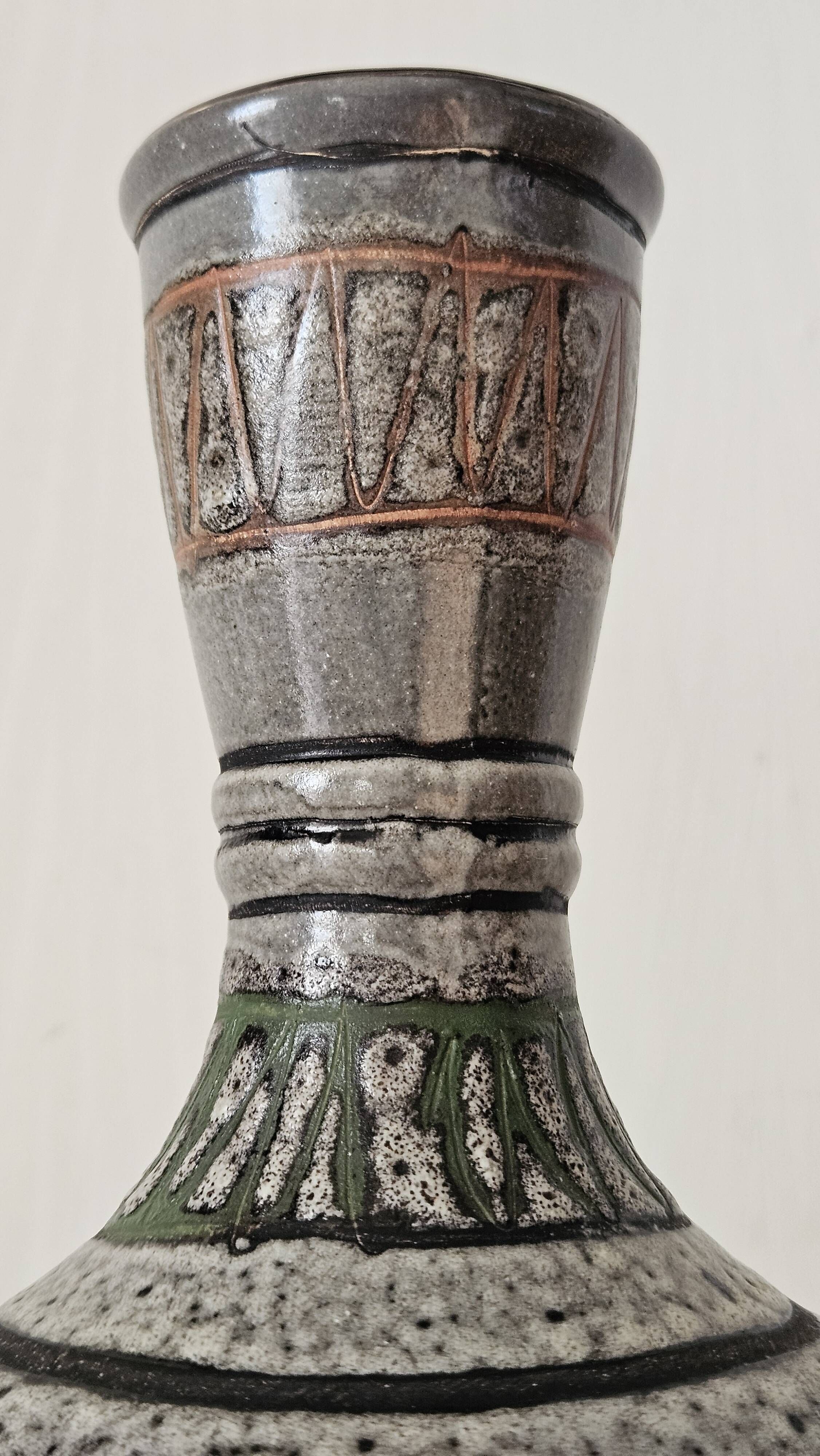 Textured ceramic art vase 1960