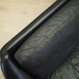 Black leather sofa, Danish design, 1960s, manufacturer: Eran Møbler, design