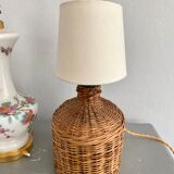 Wicker lamp, lampshade, cable 2 m fabric