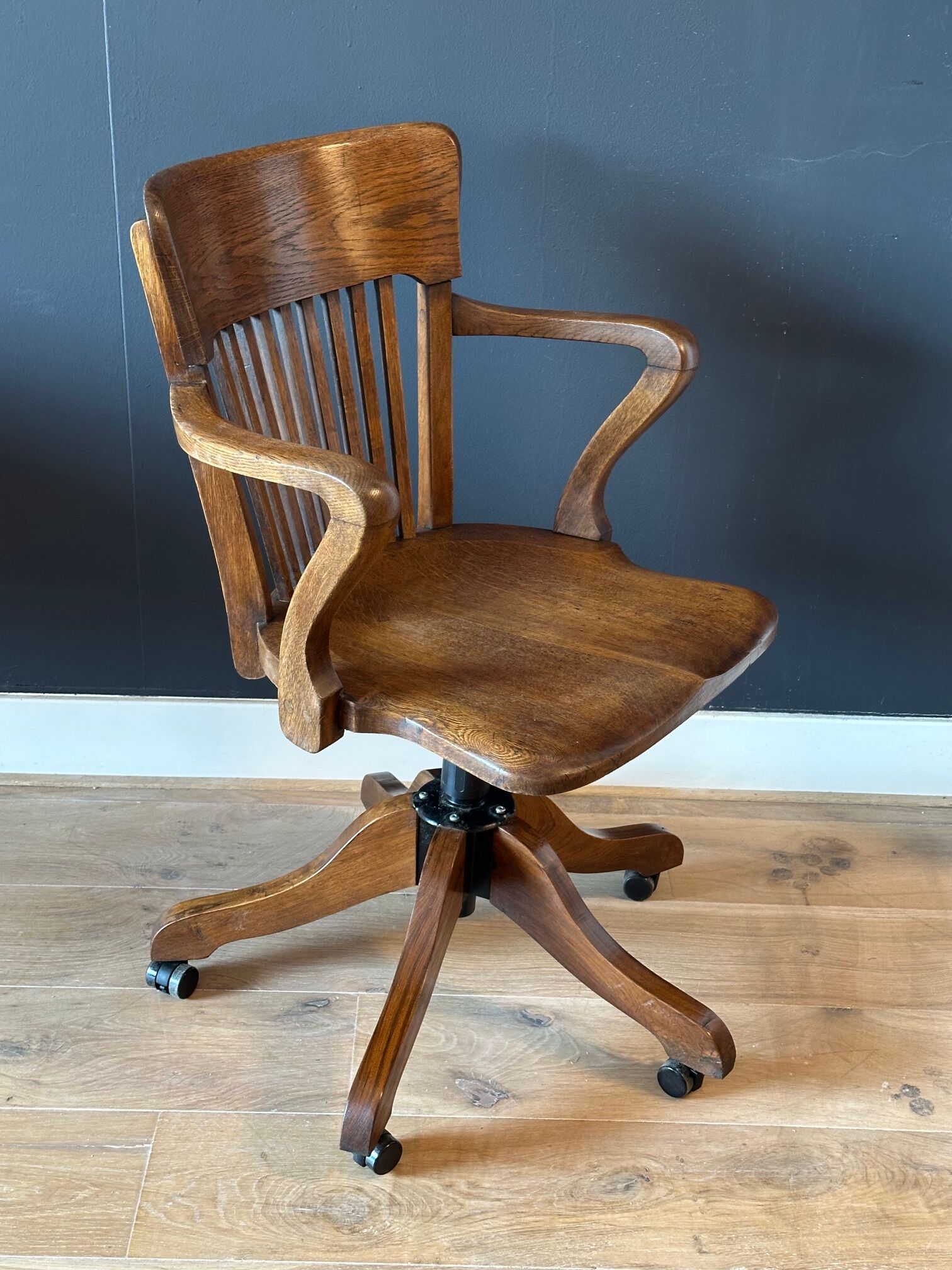 Classic oak office chair