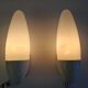 Pair of 1960s Czechoslovak Milk Glass and Bakelite Space Age Wall Sconces
