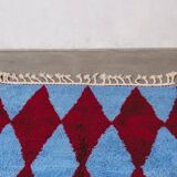 Traditional handwoven Berber rug, size 100 x 200 cm