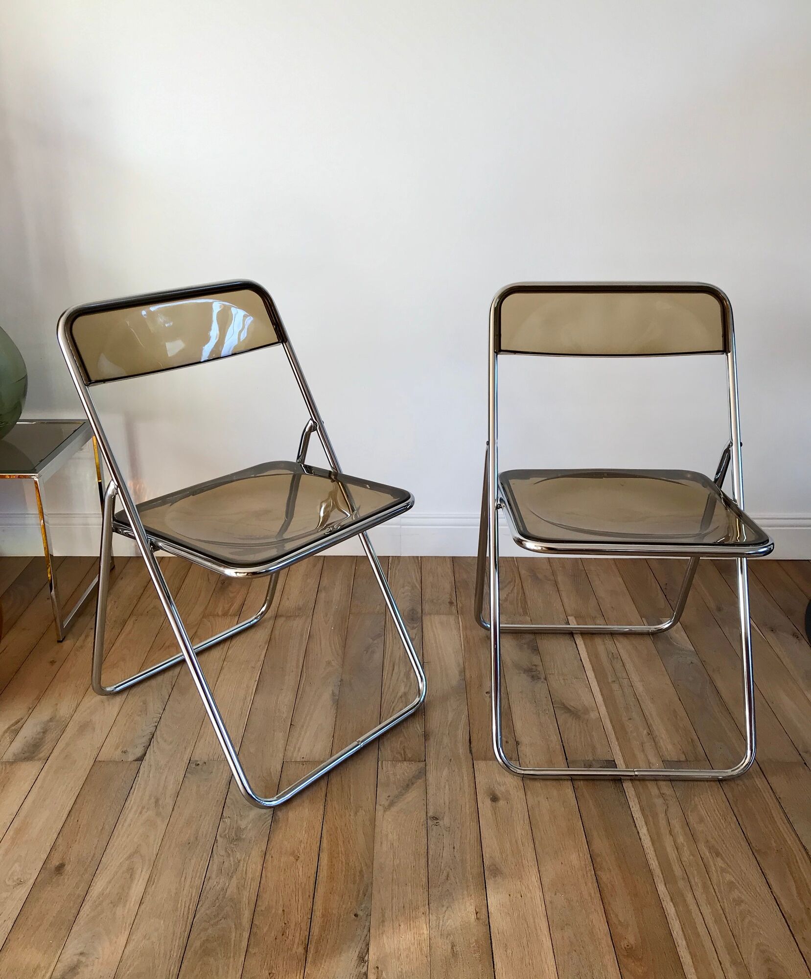 Pair of space age folding chairs, Italy 1967
