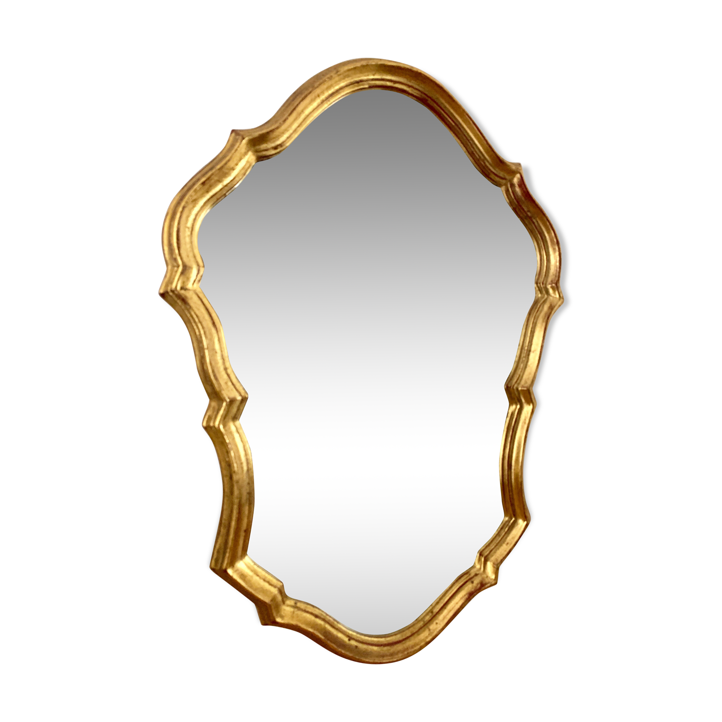 Old baroque gold mirror - 33x47cm