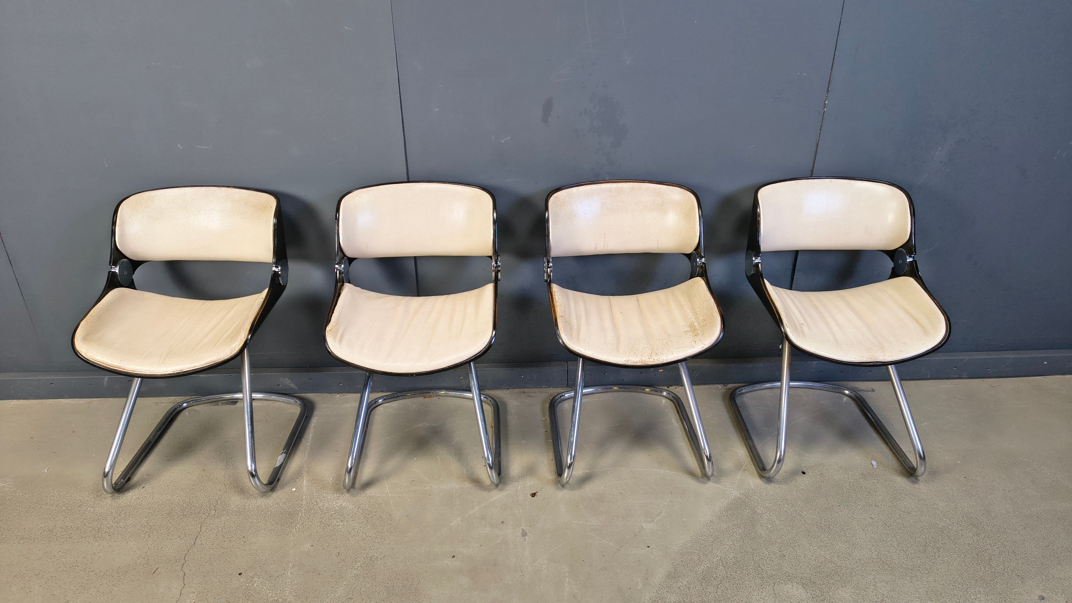 Set of Arpege dining chairs Étienne Fermigier for Baumann, 1970s