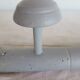 wooden coat rack, pebble grey, equipped with 4 hooks