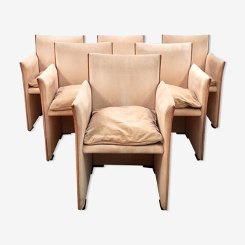 Ensemble de 6 fauteuils de pause Mario Bellini 401 - Cassina - années 1970