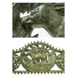 Cast-iron green bench