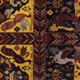 Vintage handmade traditional oriental turkish oushak rug 6'8" x 10'6"