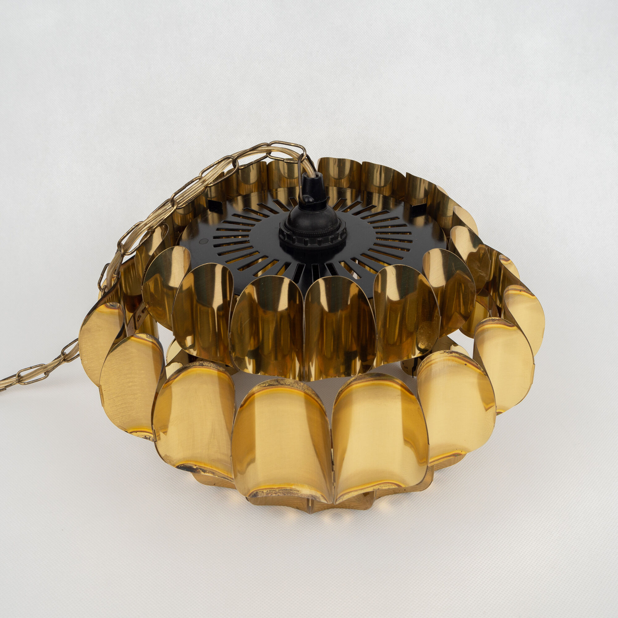 Rare brass pendant lamp by Thorsten Orrling, Hans-Agne Jakobsson, Denmark, 1960s