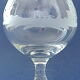 Suite of six tasting glasses of engraved crystal cognac