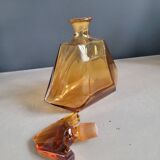 Art Deco liqueur carafe in amber glass