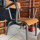 Old Mullca school chair with armrests