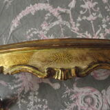Golden wood console