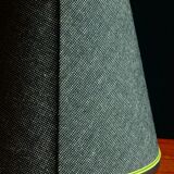 Conical lampshade in dark green tweed