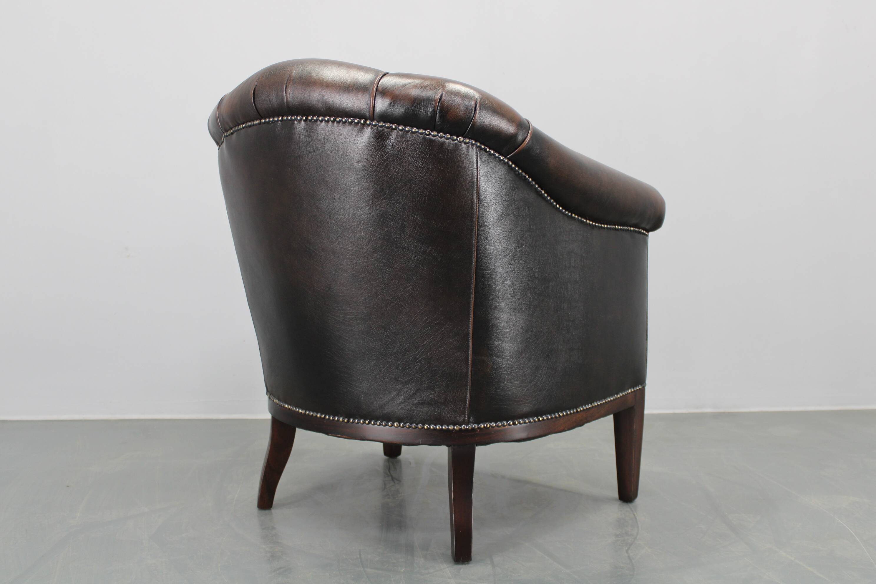 Vintage Leather Armchair, Czechoslovakia