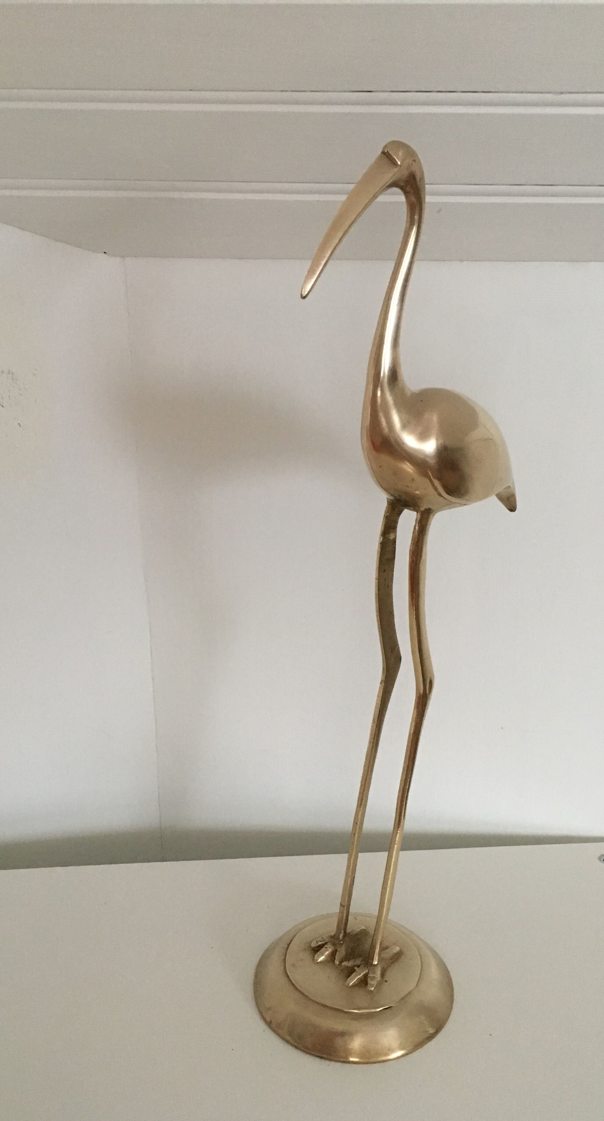 Great blue heron brass dore 46 cm