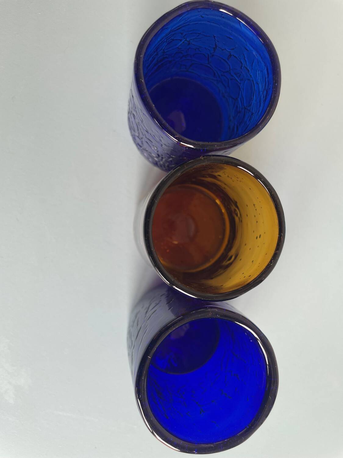 Set of 10 mouth-blown glasses – Contemporary French craftsmanship – Multic